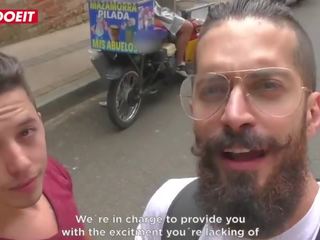 Letsdoeit - koketná latinskoamerické cesty vendor cheers hore zákazník s striekať pička