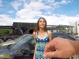 Roadside - pikants latina fucks a liels prick līdz bezmaksas viņai automašīna